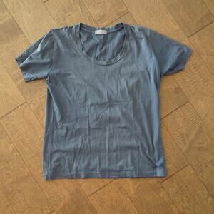 Margaret Howell Short Sleeve Pullover Top Gray Womens Size 10